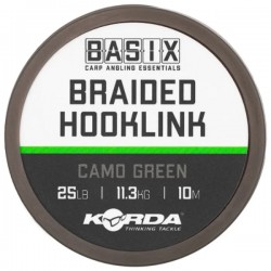 Поводковый материал Korda Basix Braided Hooklink 10 м. 25 lb. Camo green