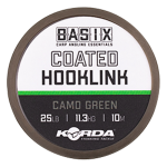 KORDA Поводковый материал Basix Coated Hooklink 25lb 10м Camo green