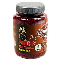 Пеллетс карповый LION BAITS Carp pellets Робин Ред 6мм 300гр