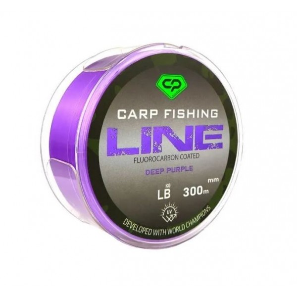 CARP PRO Леска Fluorocarbon Coated Deep Purple 300м 0,286мм 5,7кг 12,6Lb