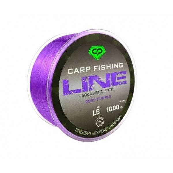 CARP PRO Леска Fluorocarbon Coated Deep Purple 1000м 0,331мм 7,5кг 16,5Lb