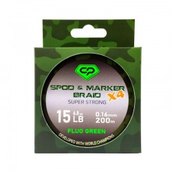 CARP PRO Шнур плетеный Diamond под спод-маркер / Spod - Marker PE X4 Fluo зеленый 0,16мм 15lb 200м