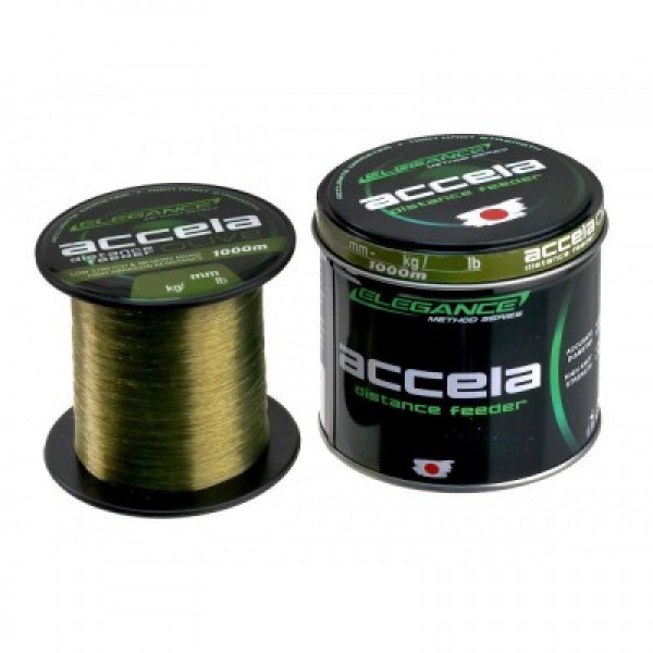 ELEGANCE METHOD Леска Accela Distance Feeder Olive 1000м 0,28мм 8,89кг