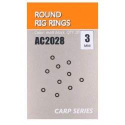 Кольцо ORANGE AC2028 ROUND RIG RING, цвет mbl, диаметр 3 мм, в уп. 10шт. Round rig rings