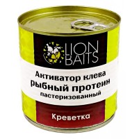 Активатор клева LION BAITS Рыбный протеин пастеризованный КРЕВЕТКА 430мл