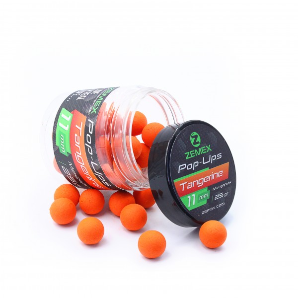 Бойлы плавающие ZEMEX Pop-Ups Tangerine / Мандарин, 11 мм