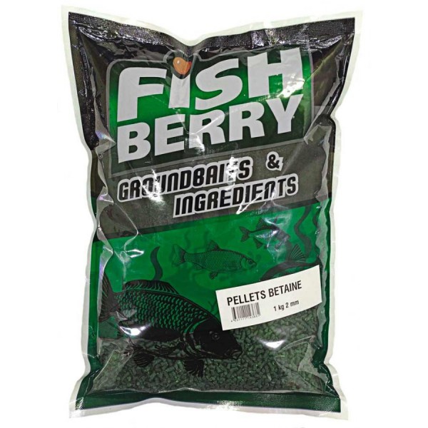 Пеллетс рыболовный медленно растворимый Fishberry (2 мм) зеленый бетаин - 1кг