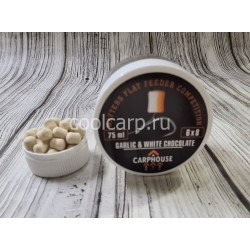 Pop-Up Dumbells 6х8 мм. Flat Feeder Garlic & White chocolate