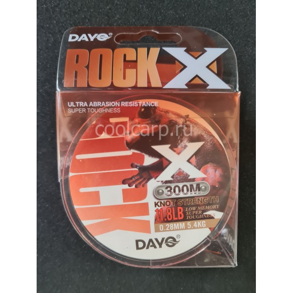 Леска DAYO Rock X 300м. 0,28мм. Оранжевая