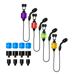 Набор сигнализаторов механических Prologic K1 Mini Hanger Chain Set 4 Rod Красный/Желтый/Зеленый/Синий/Пурпурный
