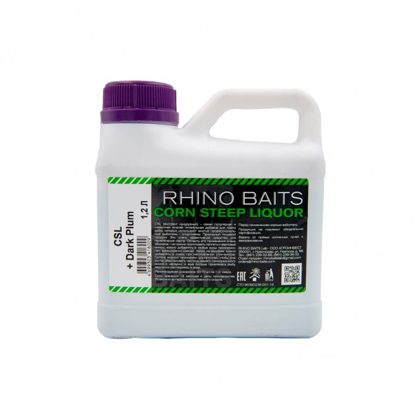 Ликвид Rhino Baits Baits Booster Liquid Food CSL + Dark Plum (кукурузный ликер + темная слива), канистра 1,2 литра