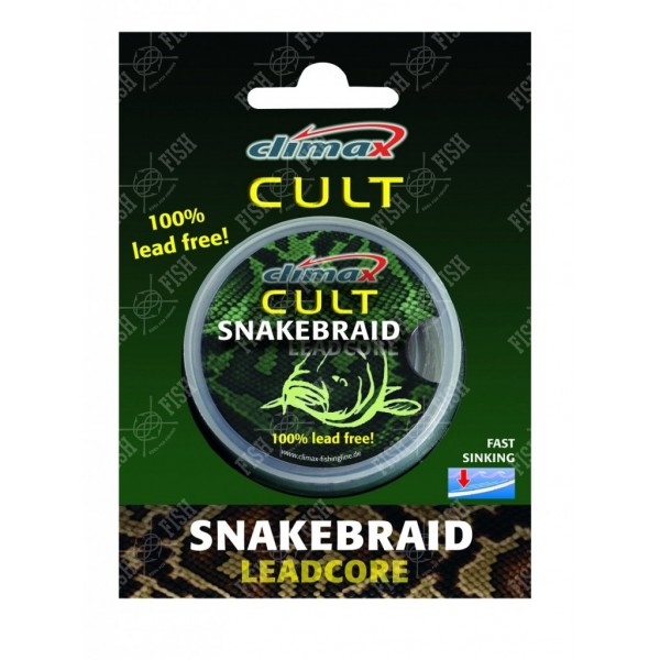Ледкор без свинца Climax CULT Snake Braid 40lb 10 m weed