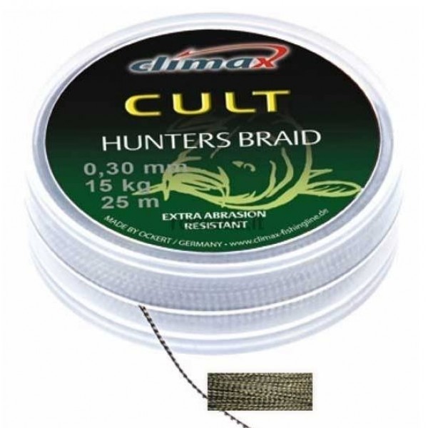 Поводковый материал Climax CULT Hunters Braid 20м 25lb/0,25мм (Weed)