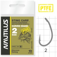 Крючок Nautilus Sting Curved Shank S-1141 PTFE №2