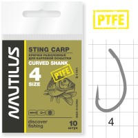 Крючок Nautilus Sting Curved Shank S-1141 PTFE №4