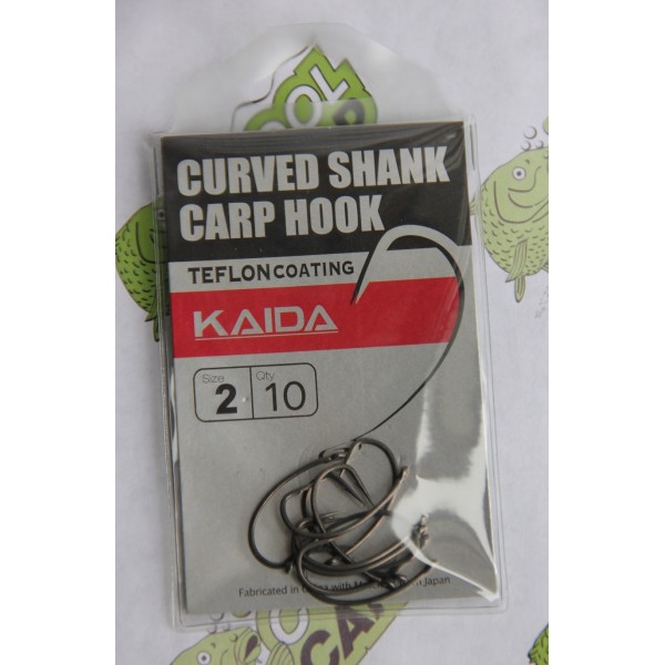 Крючки KAIDA Teflon Curved Shank Carp Coating #2