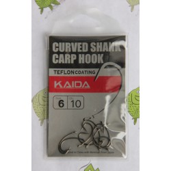 Крючки KAIDA Teflon Teflon Curved Shank Carp Coating #6