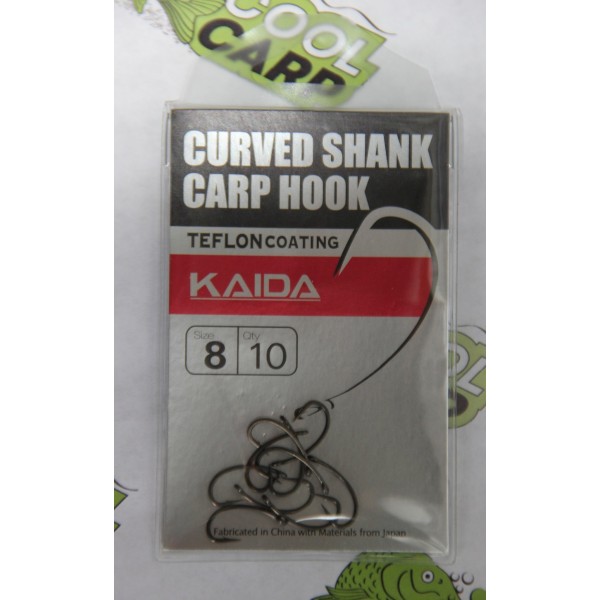 Крючки KAIDA Teflon Teflon Curved Shank Carp Coating #8
