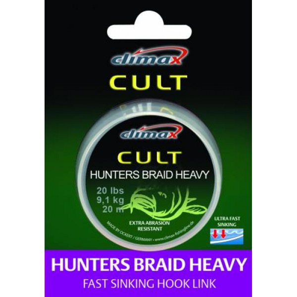 Поводковый материал Climax CULT Heavy Hunters Braid silt, 20м 20Lb