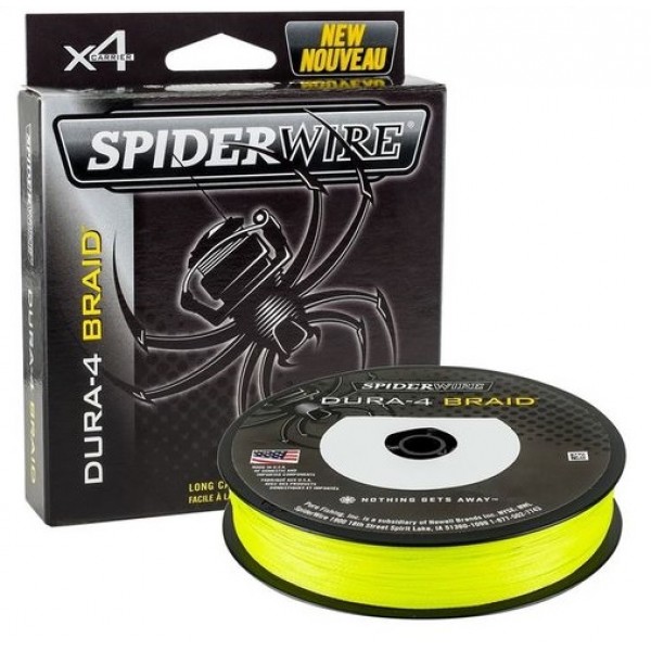 Плетеный шнур SPIDERWIRE Dura 4 Yellow 150 м (0.20 мм)