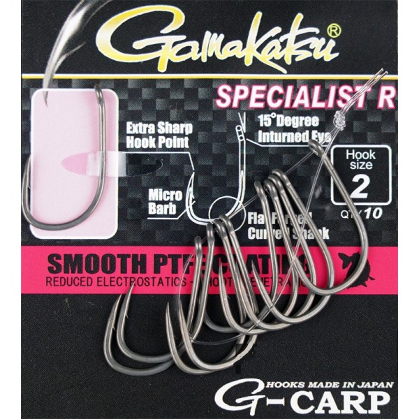 Крючок GAMAKATSU G-CARP SPECIALIST R, размер 2