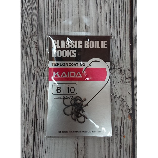 Крючки Kaida Teflon Classic Boilie Hooks №6