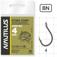 Крючок Nautilus Sting Carp Chod rig S-1140 BN № 4