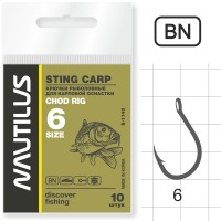Крючок Nautilus Sting Carp Chod rig S-1140 BN № 6