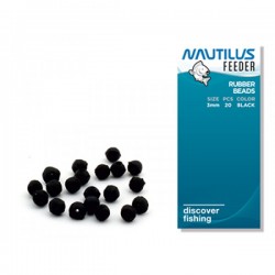 Бусинки Nautilus Rubber Beads 3 мм Black