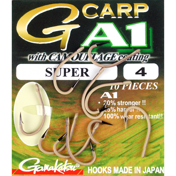 Крючки GAMAKATSU A1 G-CARP CAMOU SAND SUPER размер 6