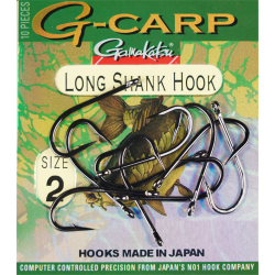 Крючки GAMAKATSU HOOK G-CARP LONG SHANK размер 2
