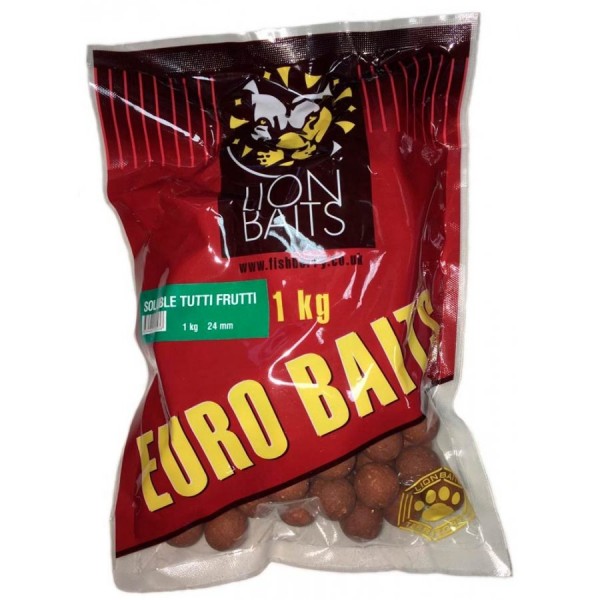 LION BAITS бойлы растворимые серии EURO BAITS 24 мм Тутти-Фрутти (Tutti Frutti) - 1 кг
