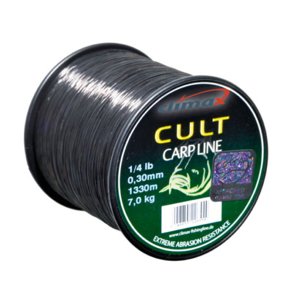 Леска CLIMAX CULT Carpline 0.34, 9 kg, черная, 1/4 lbs (970 m)