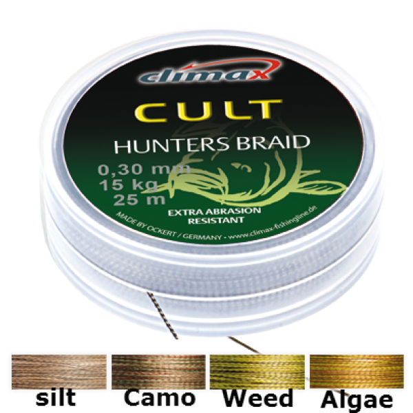 Поводковый материал Climax CULT Hunter's Braid weed 0.30 mm 30 lbs 15 kg 20 m
