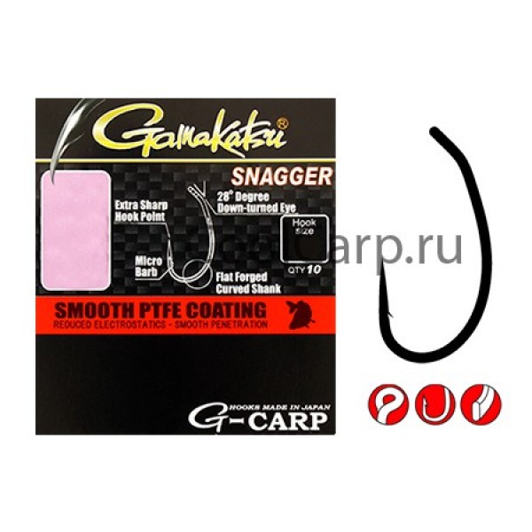 Крючок GAMAKATSU G-CARP SNAGGER, размер 12