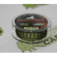Лидкор зелёный в чёрную точку 10м. 45Lb.
