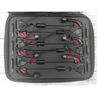 Свингеры Monster Carp в кейсе 6шт. чёрные с цветной подсветкой